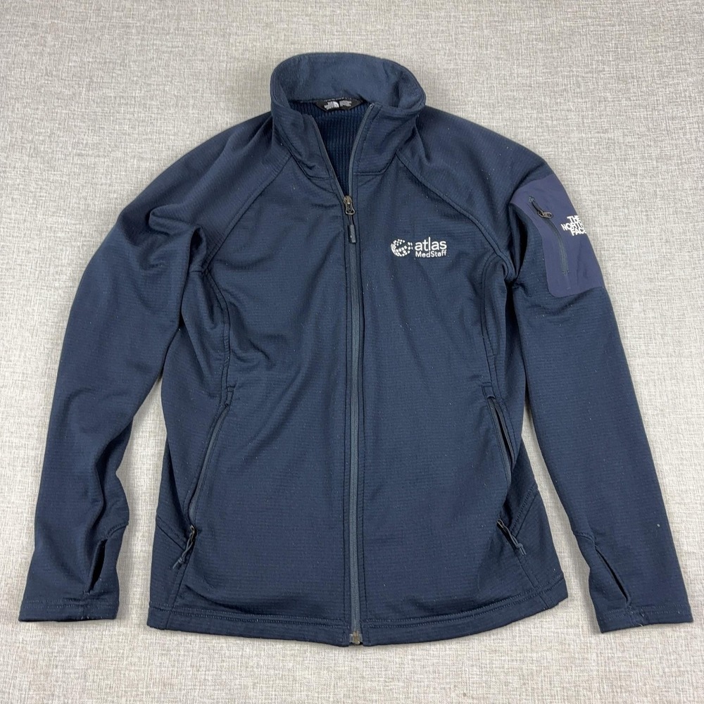 The North Face Jacket Womens Medium Blue Full‎ Zip Thumbholes Atlas MedStaff